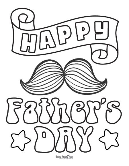 Dad's Day Coloring Page