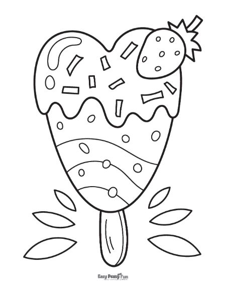 Ice Cream Printable to Color
