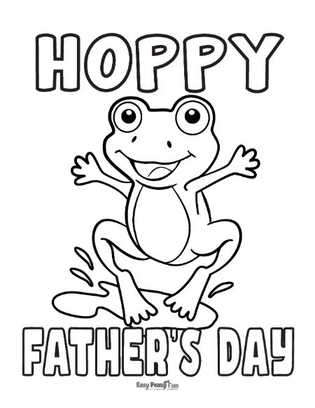 Frog Wishing Happy Fathers Day