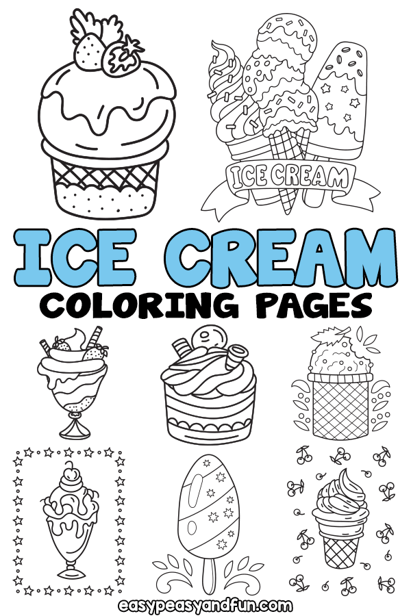 Printable Ice Cream Coloring Pages