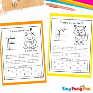 Letter F Worksheets for Preschool and Kindergarten - Easy Peasy and Fun