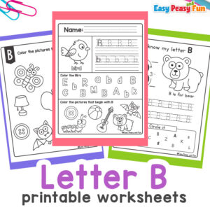 Preschool Letter B Worksheets