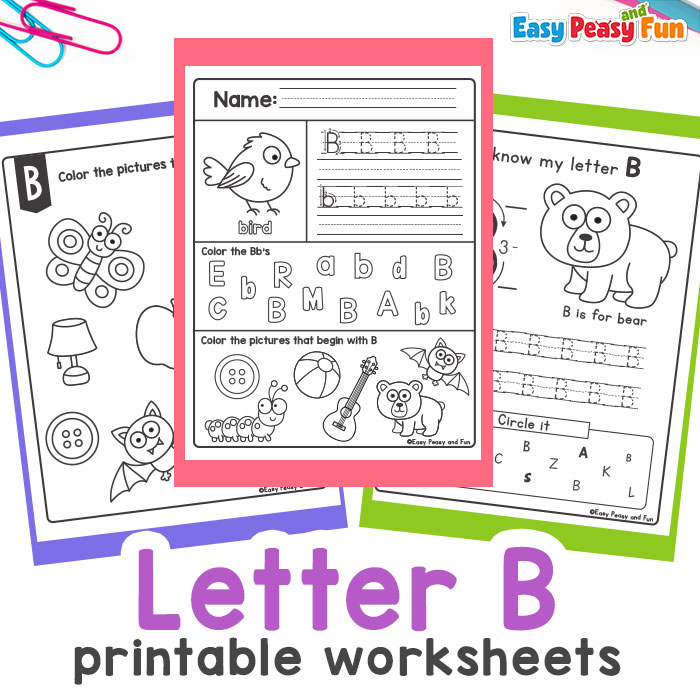 Preschool Letter B Worksheets