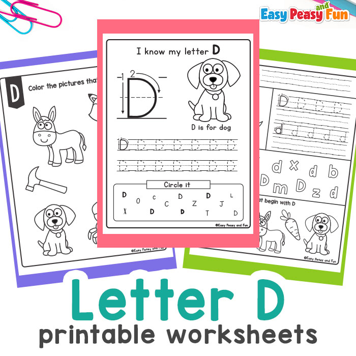 Letter D Worksheets for Preschool and Kindergarten - Easy Peasy and Fun