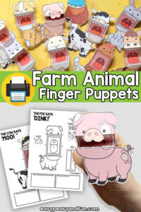 Printable Farm Animal Finger Puppets - Easy Peasy and Fun