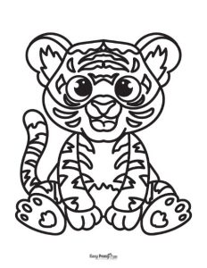 Printable Tiger Coloring Pages – 30 Sheets - Easy Peasy and Fun