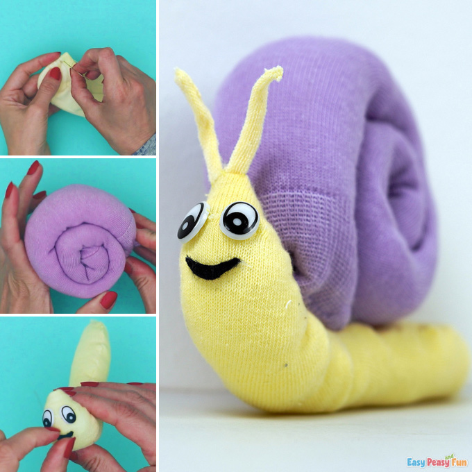 Sock Snail Craft Idea