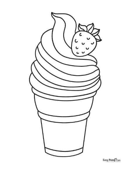 Strawberry on Top of Ice Cream