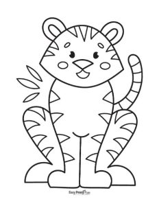 Printable Tiger Coloring Pages – 30 Sheets - Easy Peasy and Fun