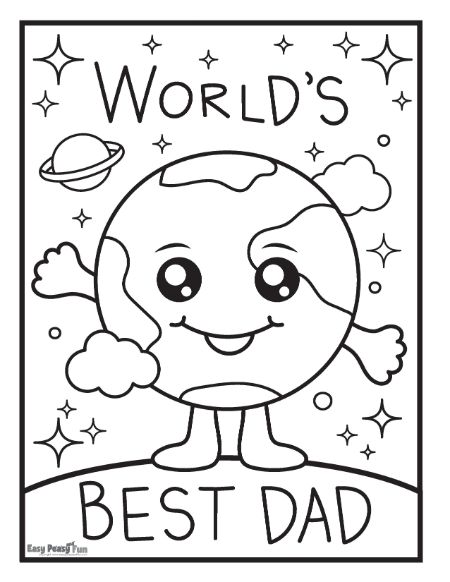 World's Best Dad Coloring Page
