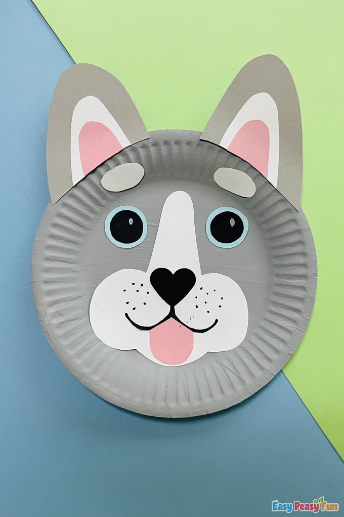DIY Paper Plate Husky Craft