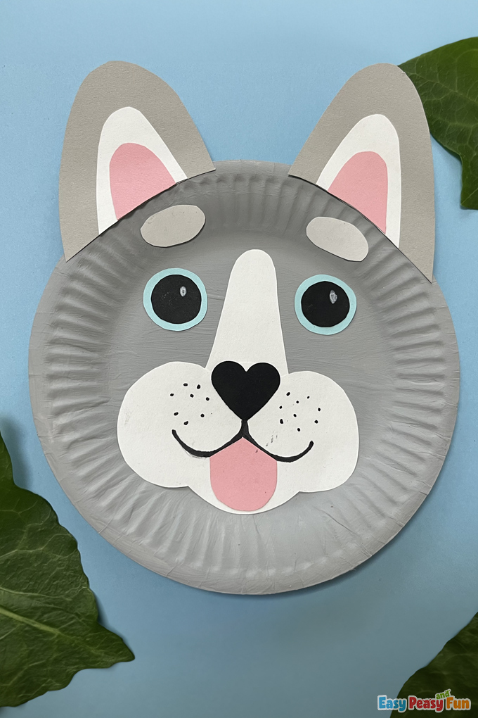Husky Paper Plate Craft
