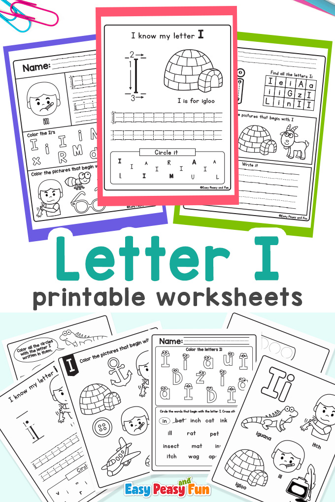 Letter I Worksheets for Preschool and Kindergarten