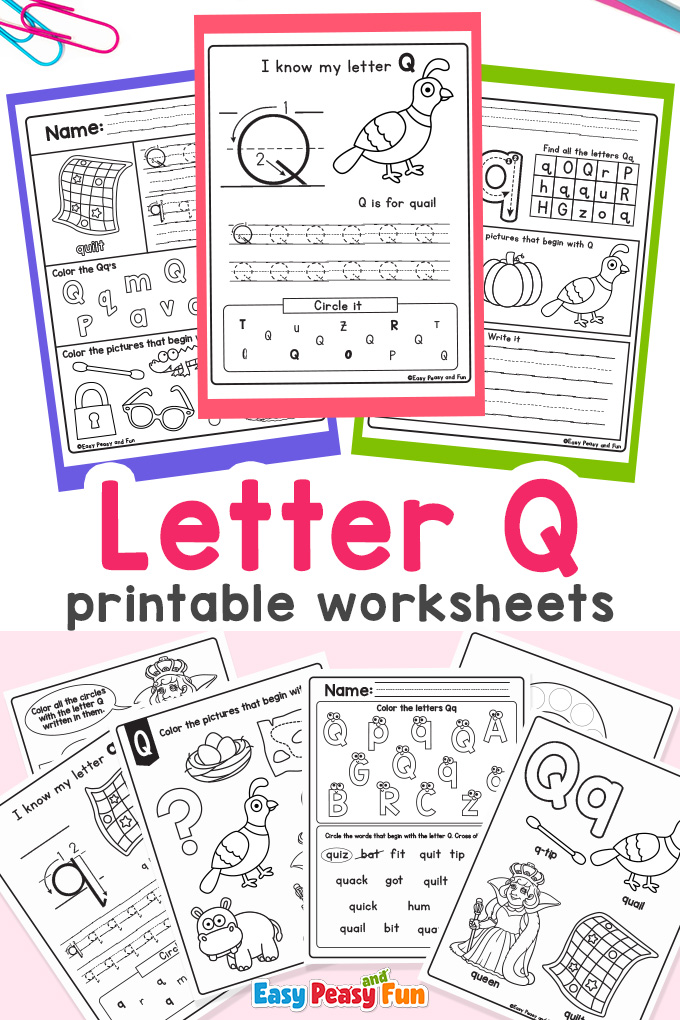 Letter Q Worksheets for Preschool and Kindergarten