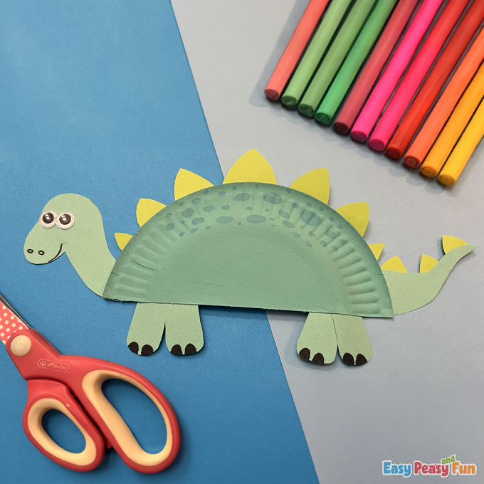 Paper Plate Dino Craft