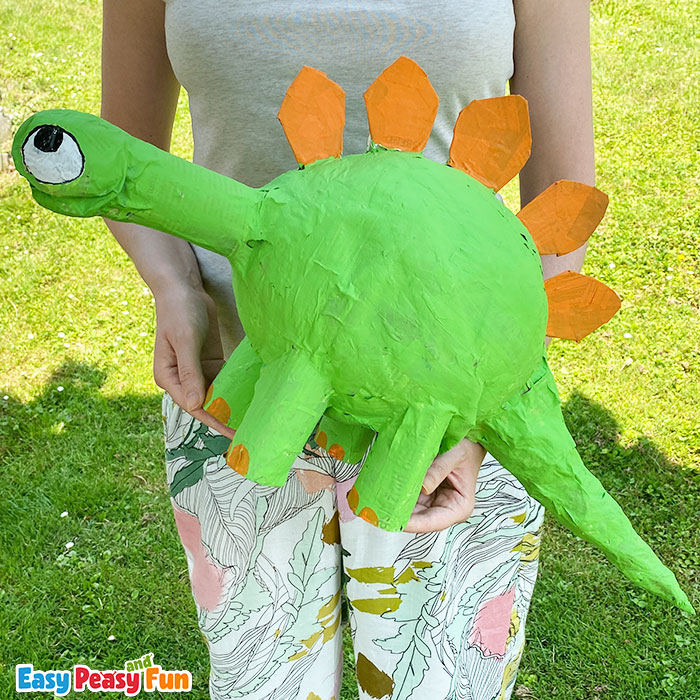 How to Make a Paper Mache Dinosaur - Easy Peasy and Fun
