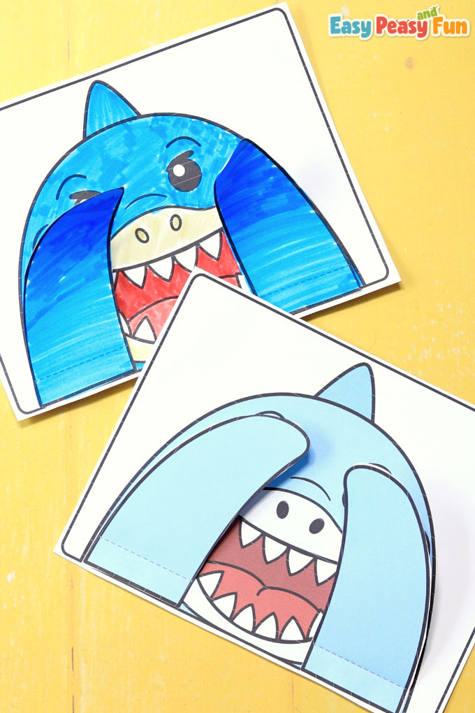 Peek-a-Boo Shark Paper Craft