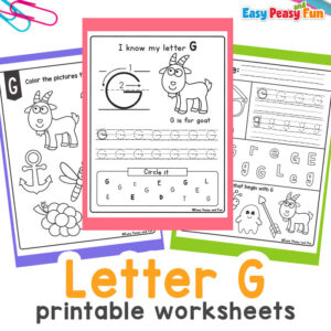 Preschool Letter G Worksheets