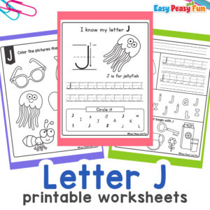Preschool Letter J Worksheets