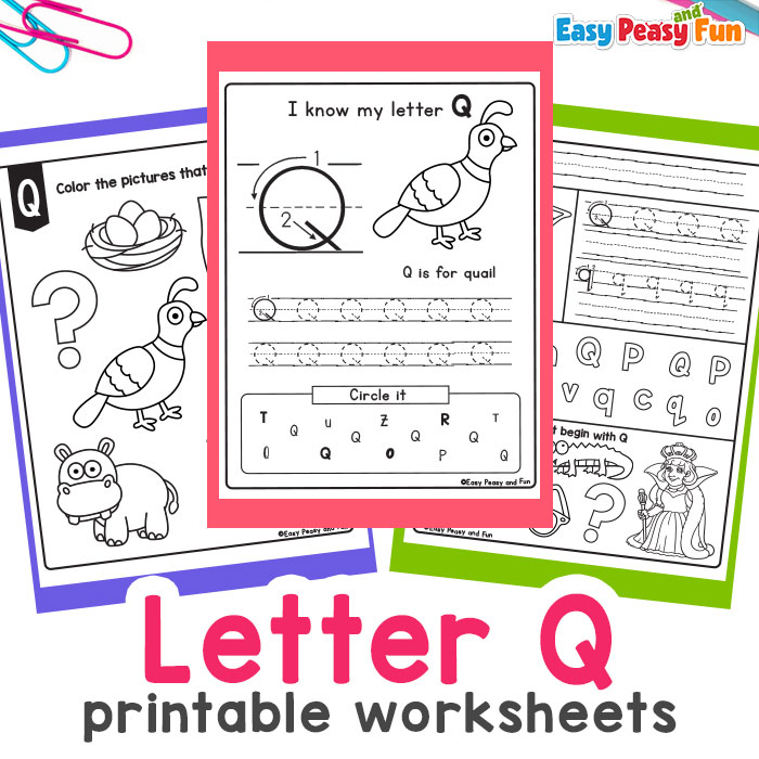 Preschool Letter Q Worksheets