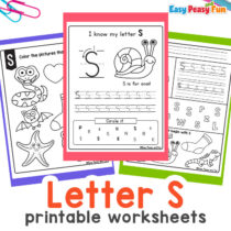 Letter S Worksheets for Preschool and Kindergarten