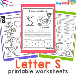 Preschool Letter S Worksheets