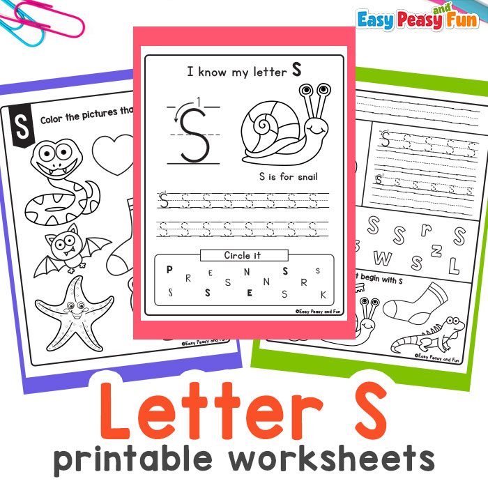 Preschool Letter S Worksheets
