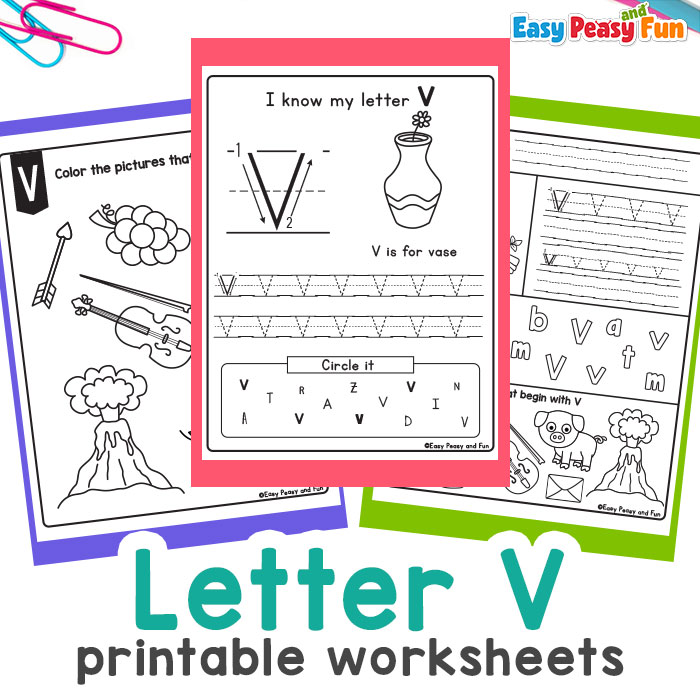 Preschool Letter V Worksheets
