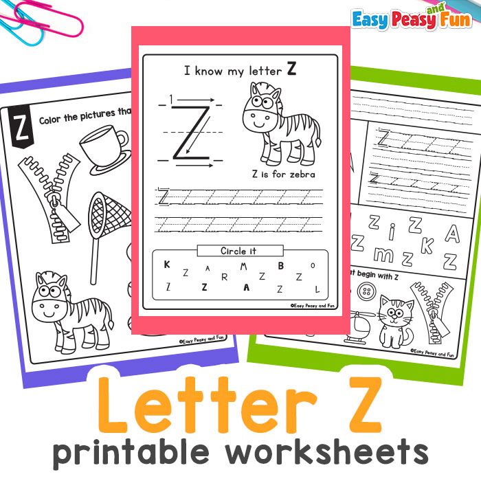 Preschool Letter Z Worksheets