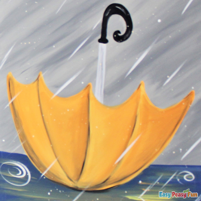 April Shower Umbrella Canvas Art
