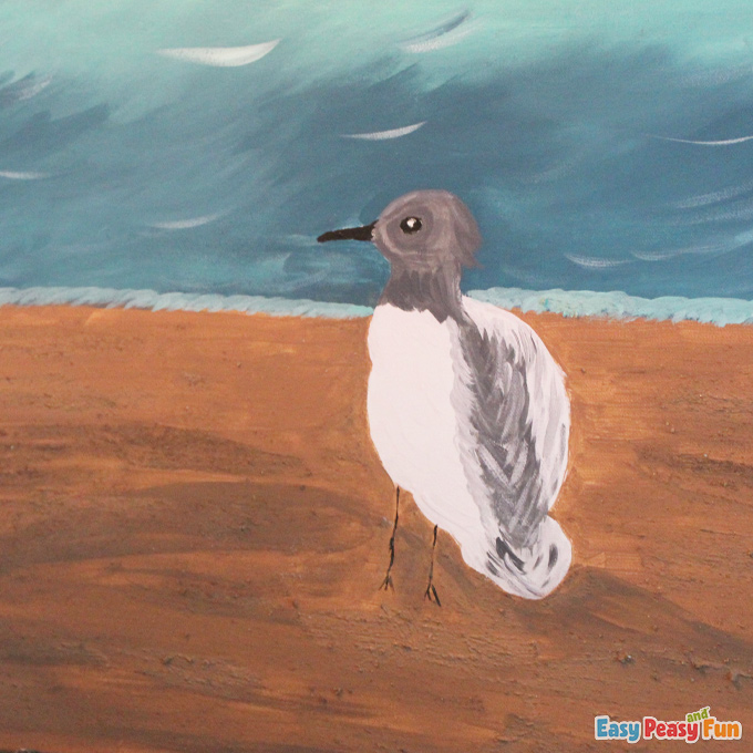 Bird on Beach Canvas Art