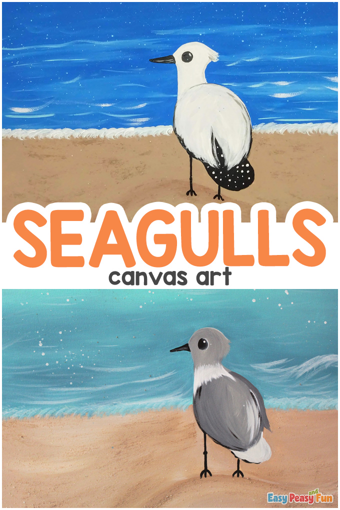 Painting Seagulls Canvas Art Tutorial