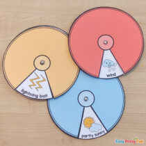 Printable Weather Spinners – Weather Vocabulary Learning