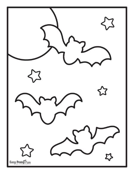 Bat Shadows Coloring Page