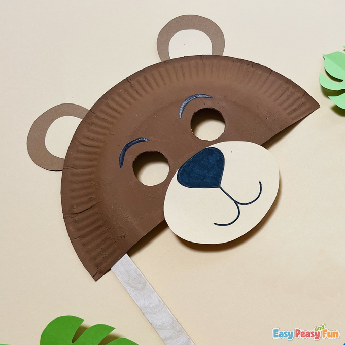 Bear Paper Plate Mask