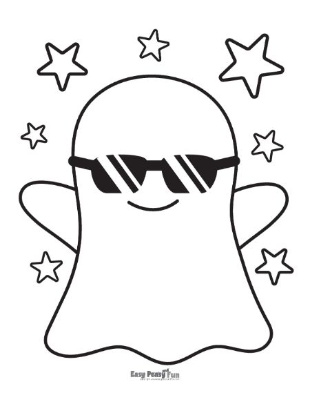 Cool Ghost Coloring Page