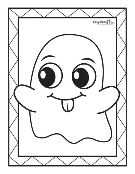 Cute Ghost Coloring Sheet