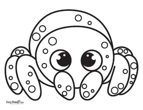 Cute Spider Coloring Page