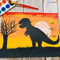 Dinosaur Silhouette Art