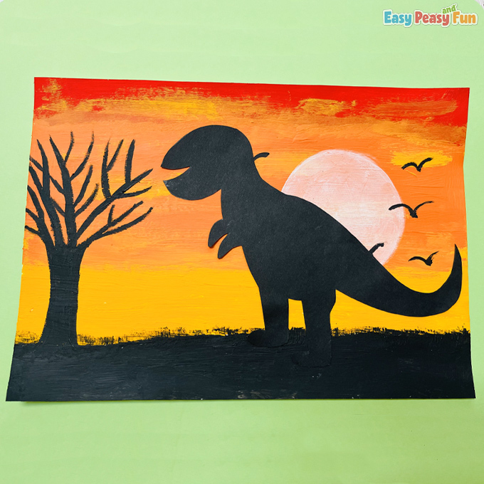 Dino Silhouette Art