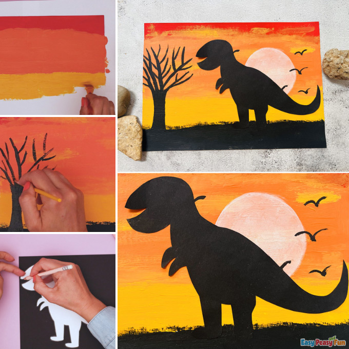 Dinosaur Silhouette Craft Idea