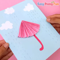 Fan Folded Paper Umbrella Craft