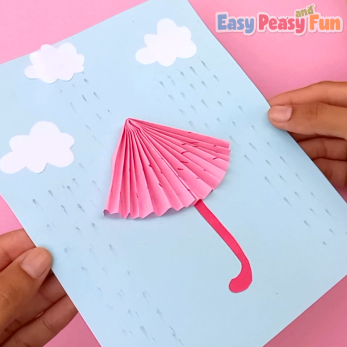 Easy Folded Paper Umbrella Craft