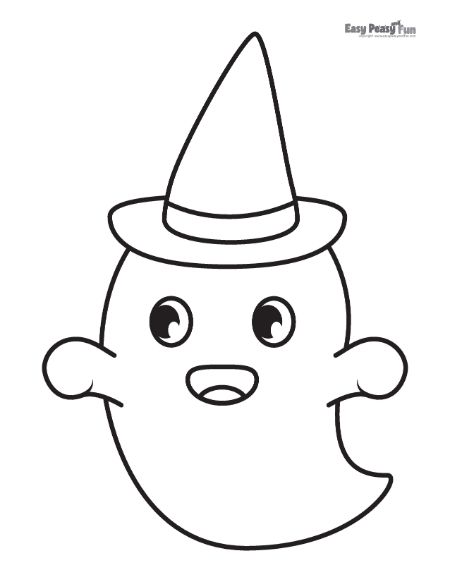 Easy Ghost Coloring Sheet