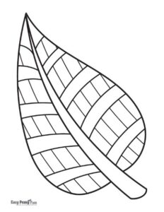 Printable Leaf Coloring Pages – 25 Sheets - Easy Peasy and Fun