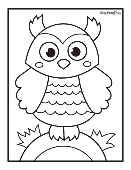 Cute Owlie Coloring Page