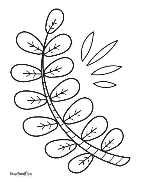 Forest Leaf Coloring Page