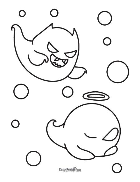 Ghosts Coloring Page