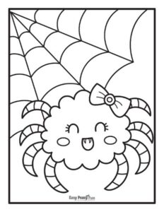 Printable Spider Coloring Pages – 30 Sheets - Easy Peasy and Fun