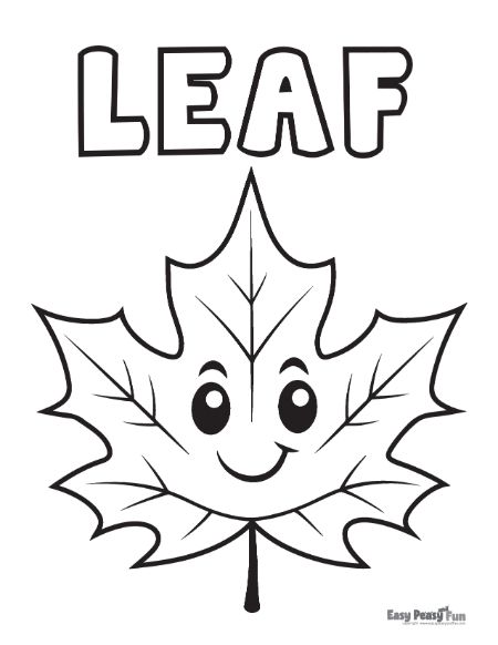 Leaf Coloring Page Leaf Coloring Page